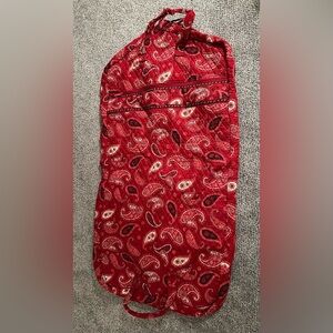 Vera Bradley Garment Bag Mesa Red Bandana Paisley Retired Pattern Vintage
